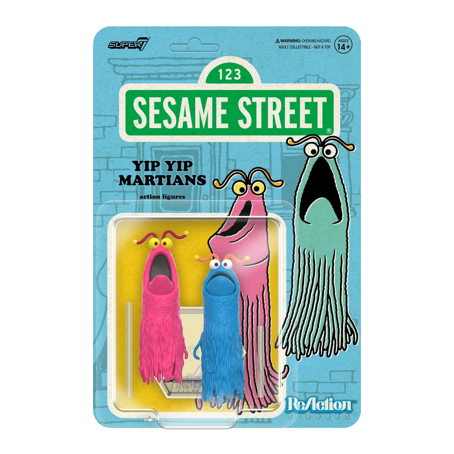 Super7 Sesame Street ReAction Wave 1 Yip Yip Martians