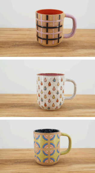 Large Mug Christine Dippold Pottery misc designs