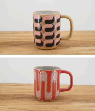 Large Mug Christine Dippold Pottery misc designs