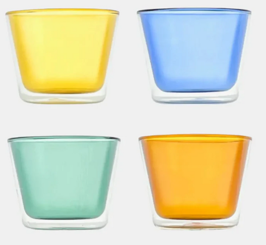 Glass Set 4 Rocks Color