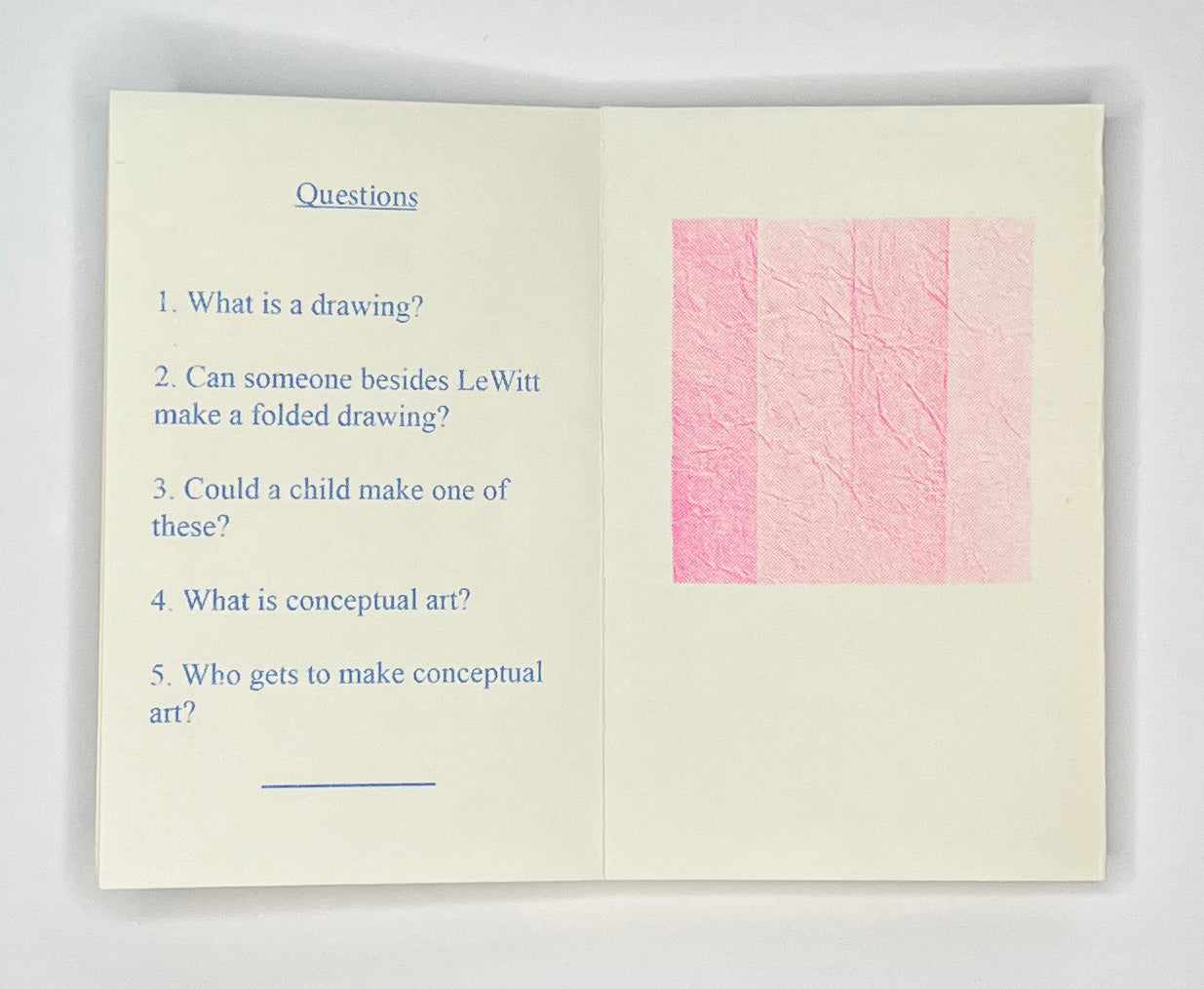 Sol Lewitt and the Folded Drawings by Adelaide Blair