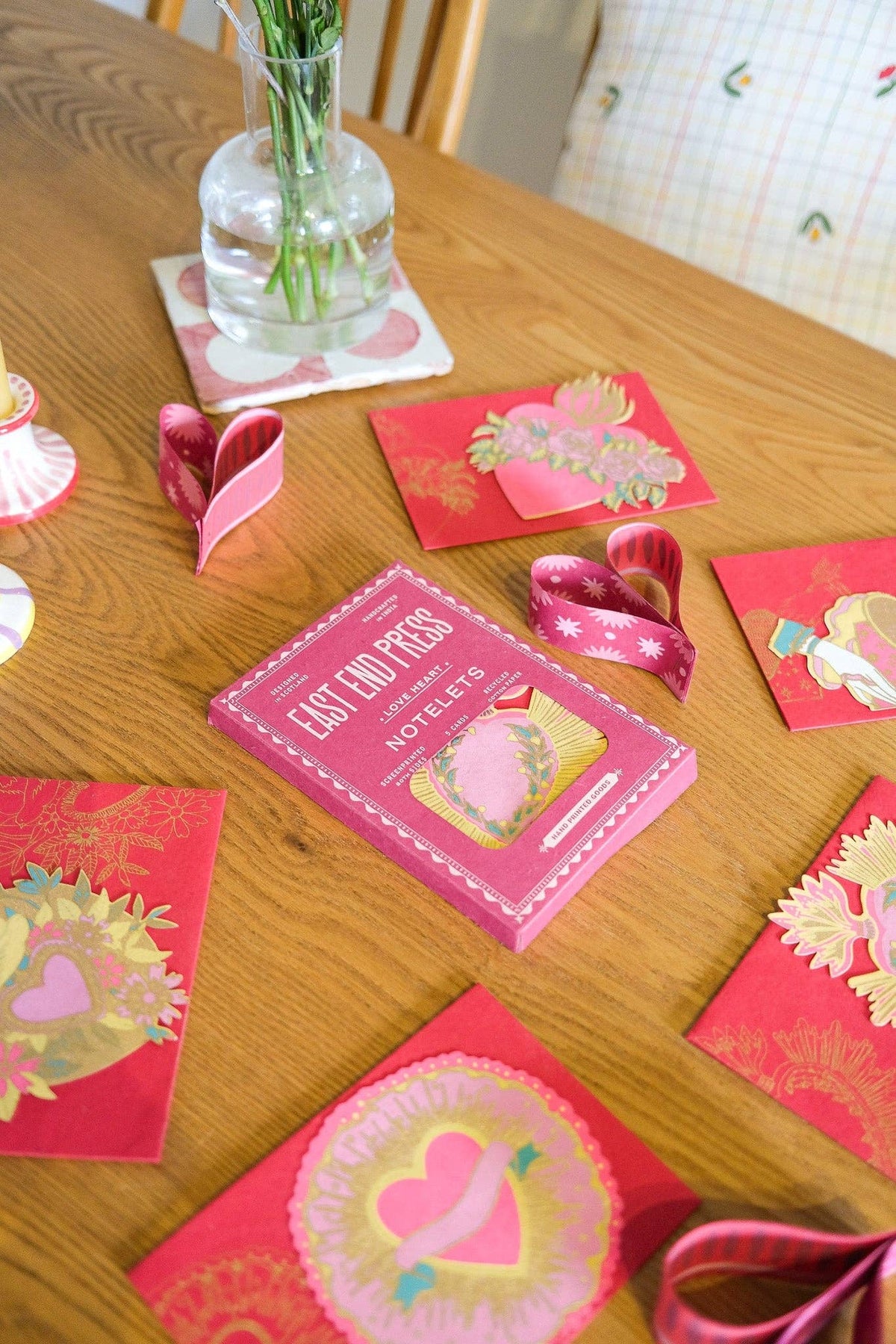 LOVE HEART NOTECARD SET