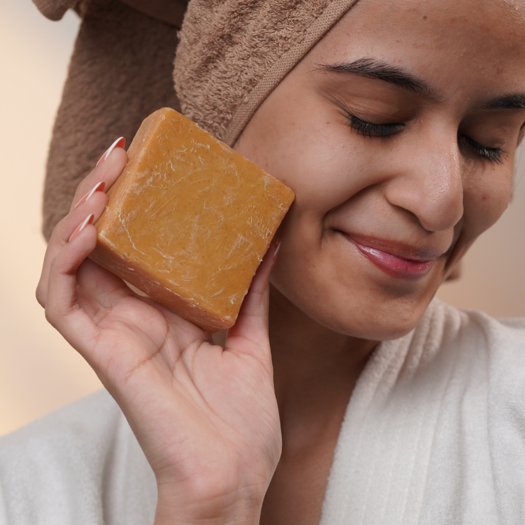 Turmeric Soap with Cow-Milk & GHEE I Skin Brightening Soap