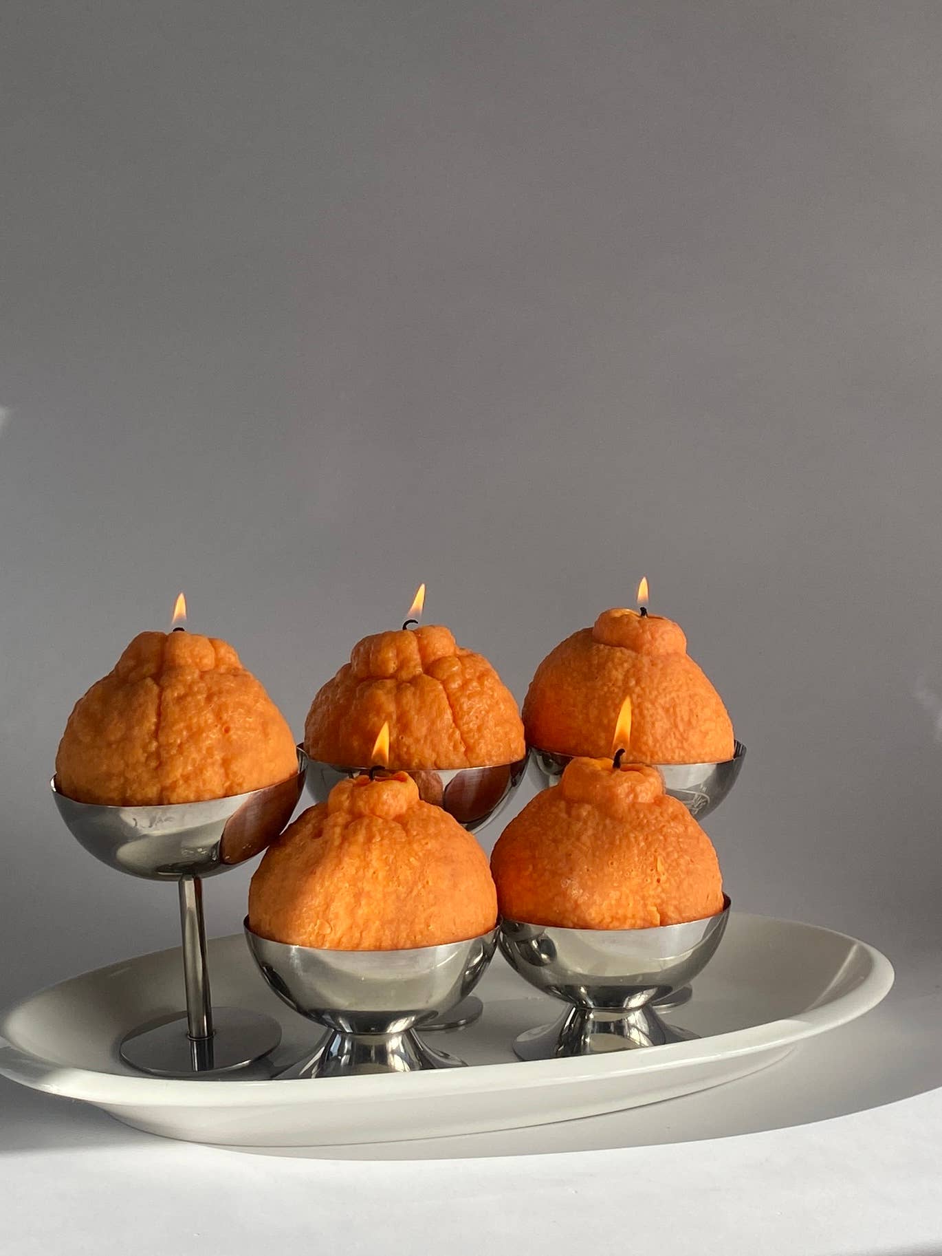 Large Dekopon Citrus Candle: Orange / Citrus / Single Sumo