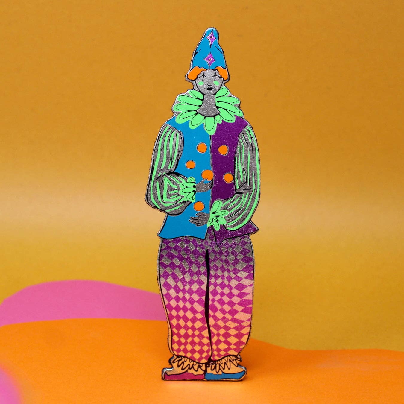 Clown Bookmark: Gold