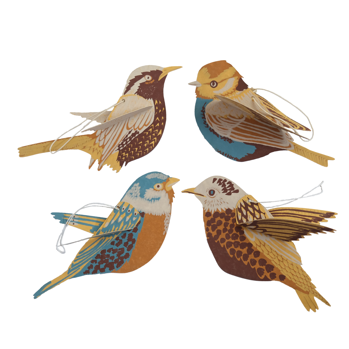 BRITISH BIRDS PAPER ORNAMENTS