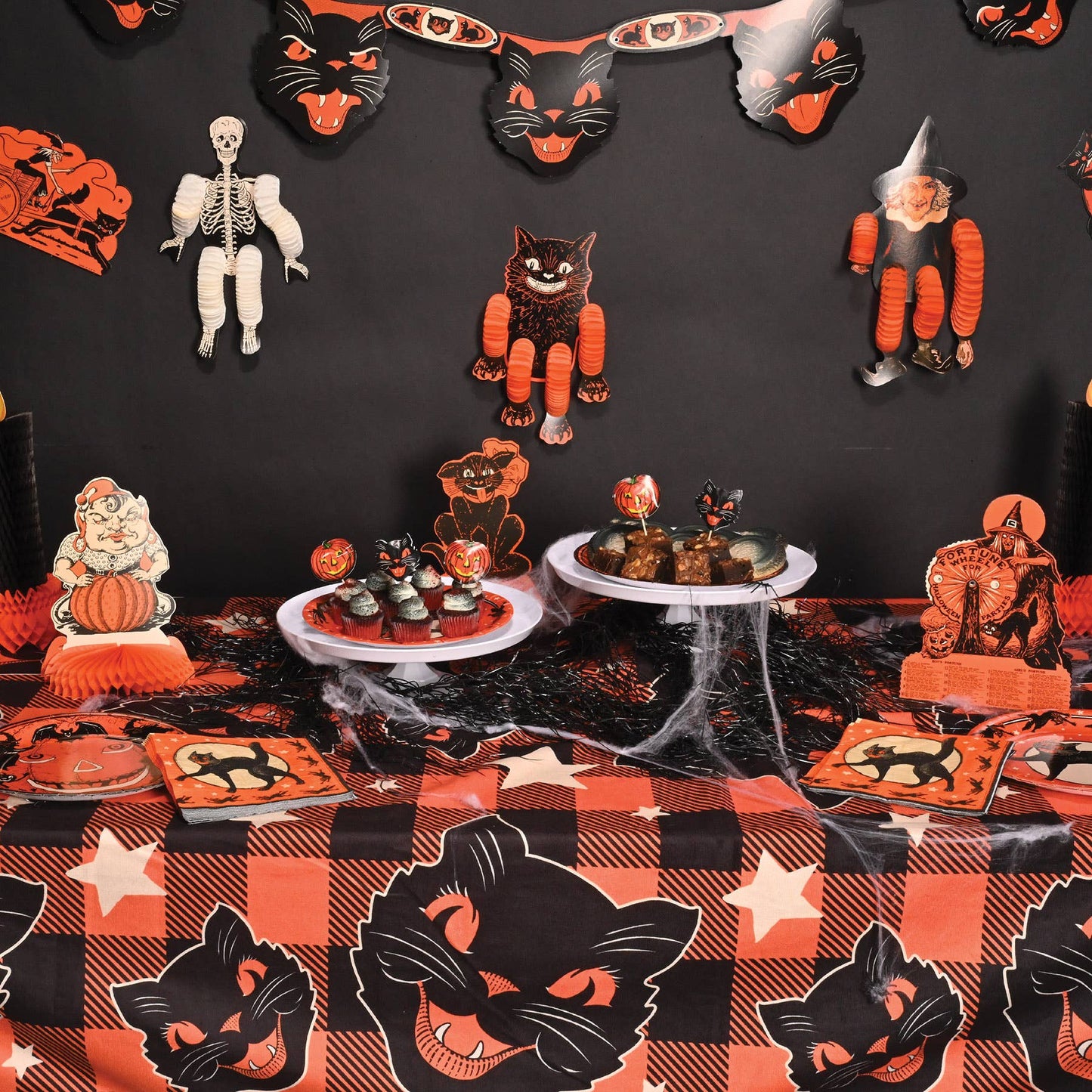 Vintage Halloween Tissue Dancers 14". 3/pkg