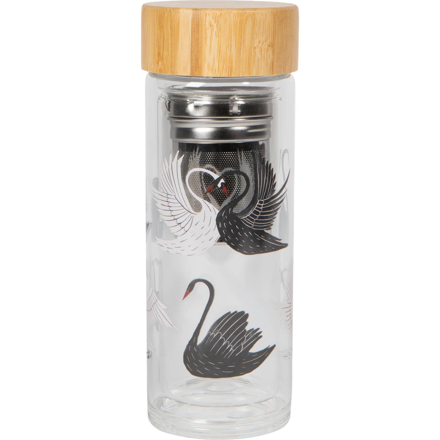 Swan Song Glass Tea Infuser Bottle