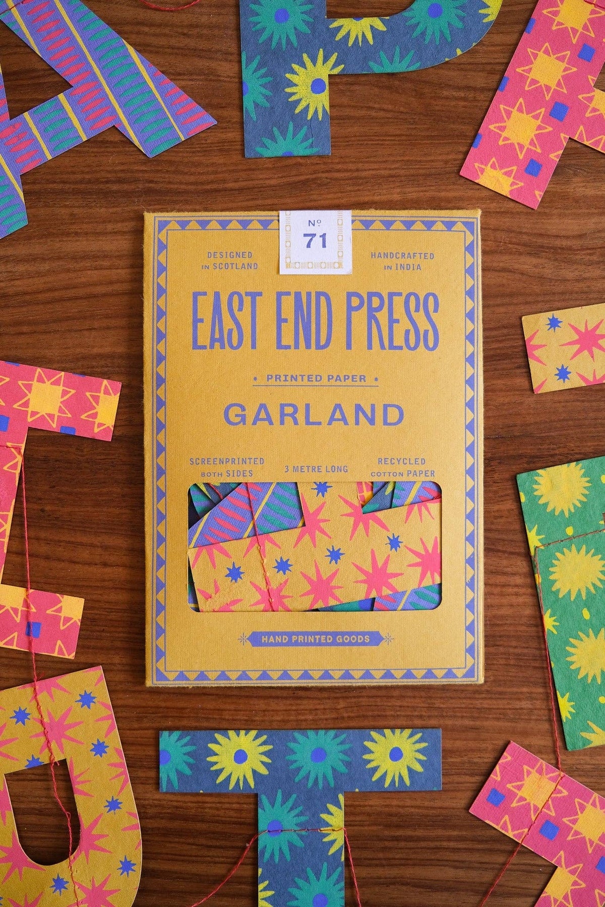 BRIGHT HAPPY BIRTHDAY SEWN GARLAND