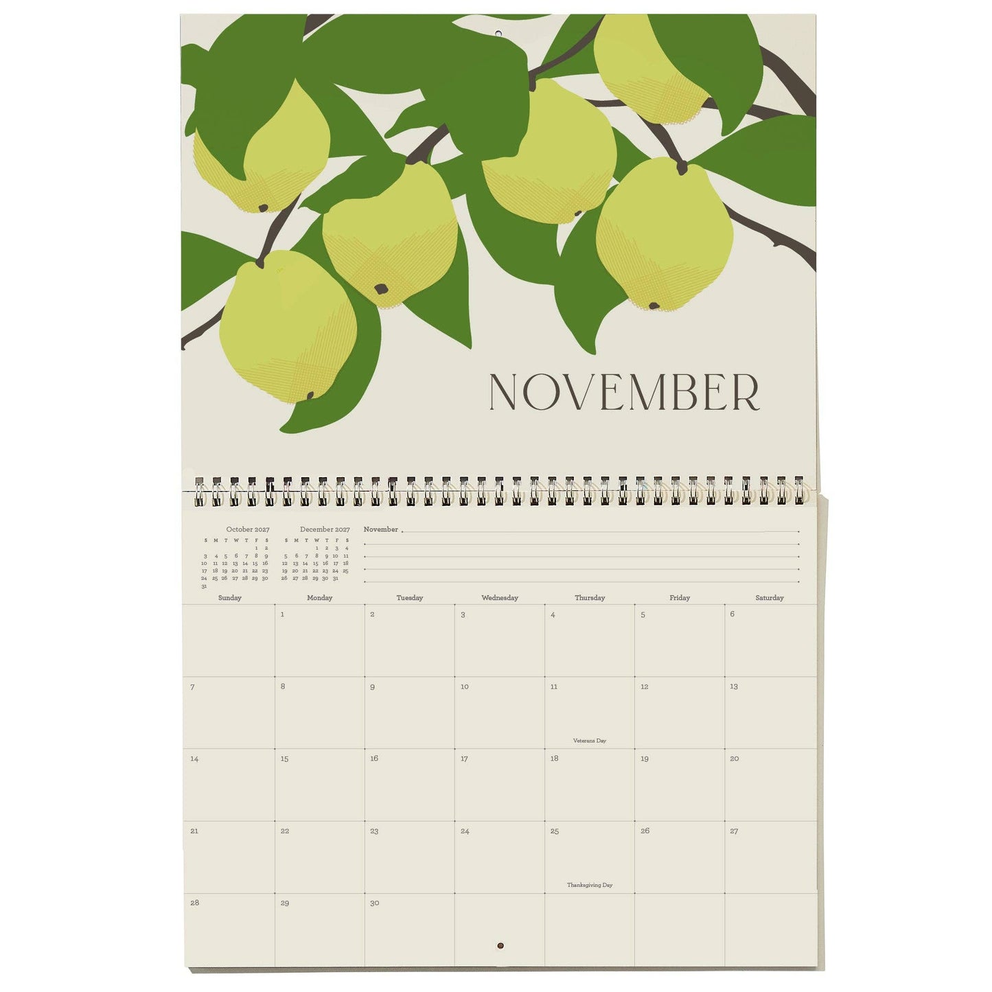 2027 Write-On Calendar | Grid style monthly calendar