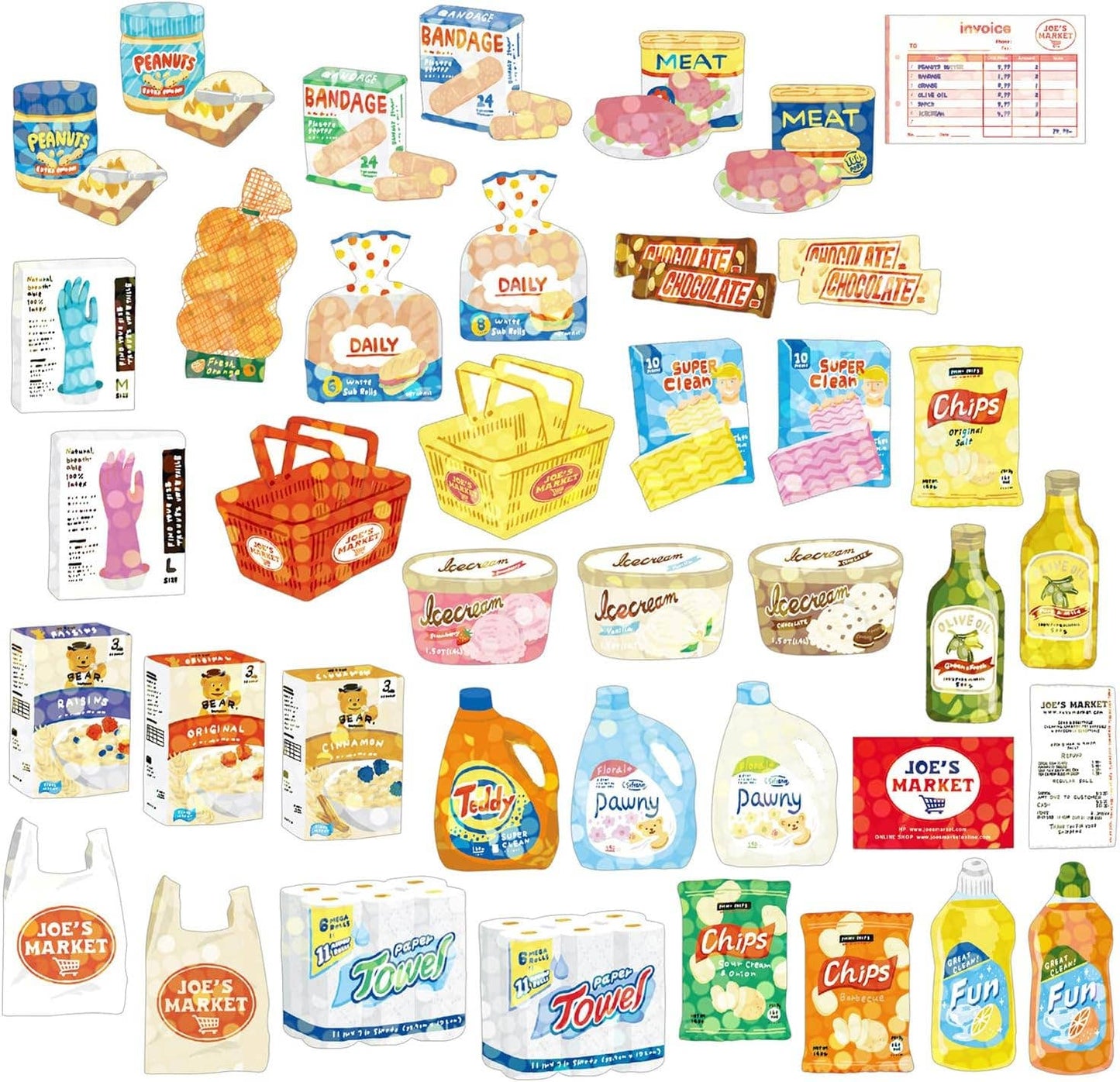 Hako Sticker Super Market GLCK-59: 6 pcs