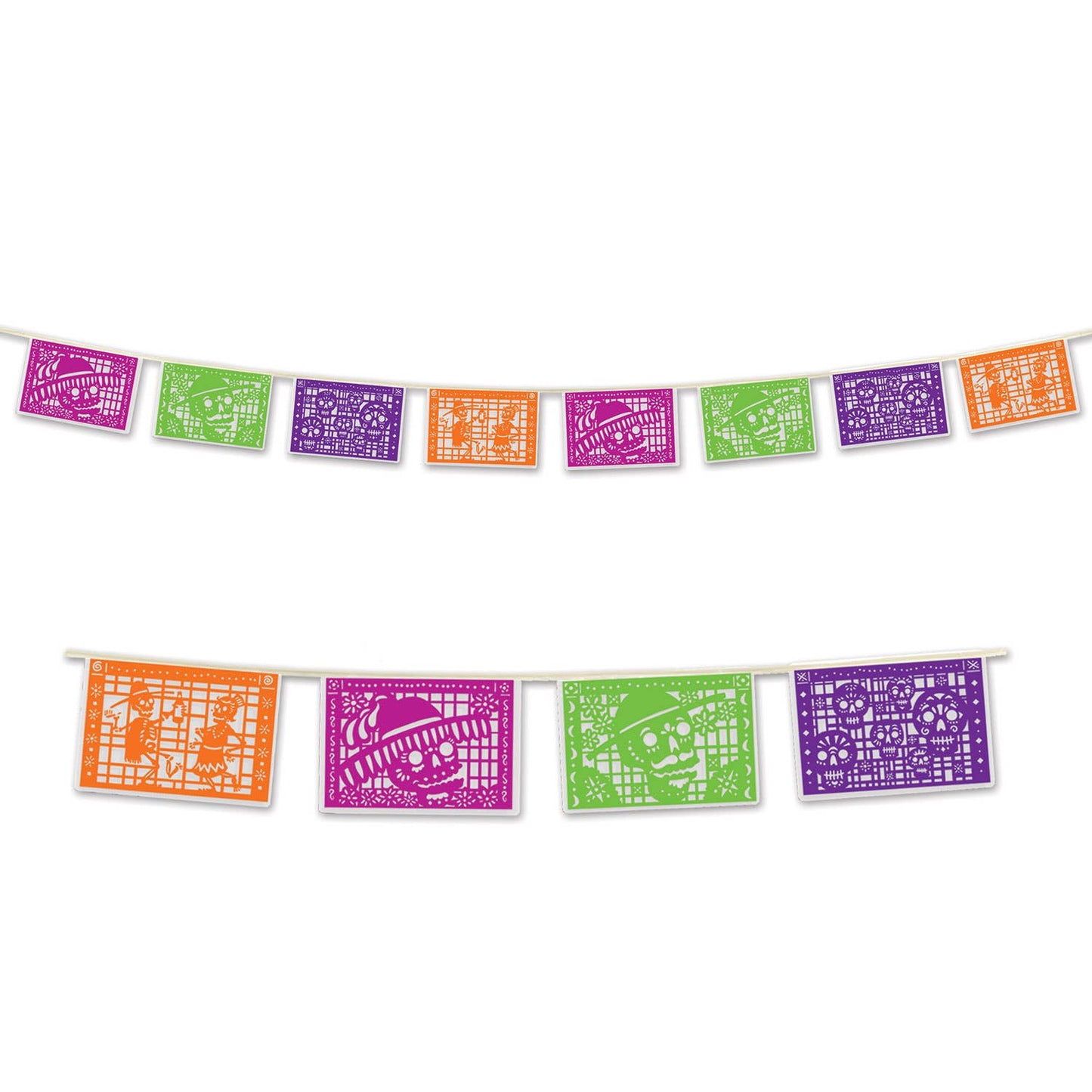 Day Of The Dead Picado Style Pennant Bnr