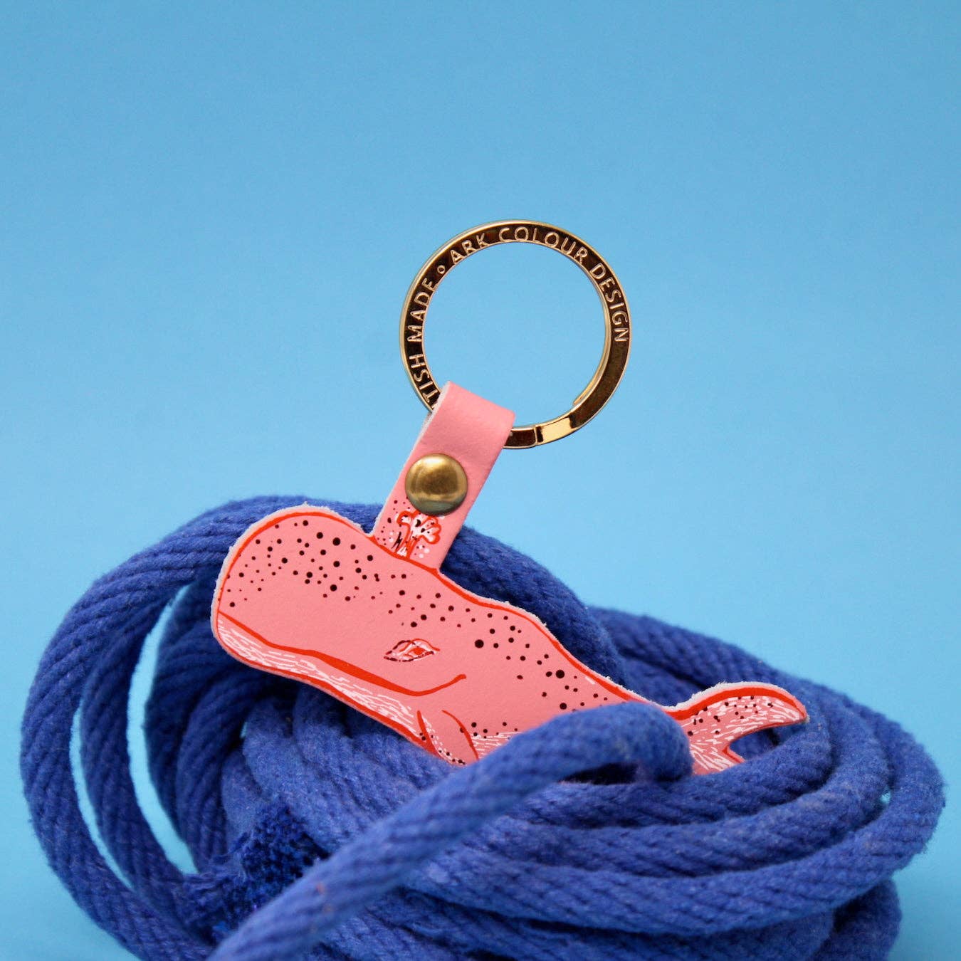 Humpback Whale Key Fob: Cornflower