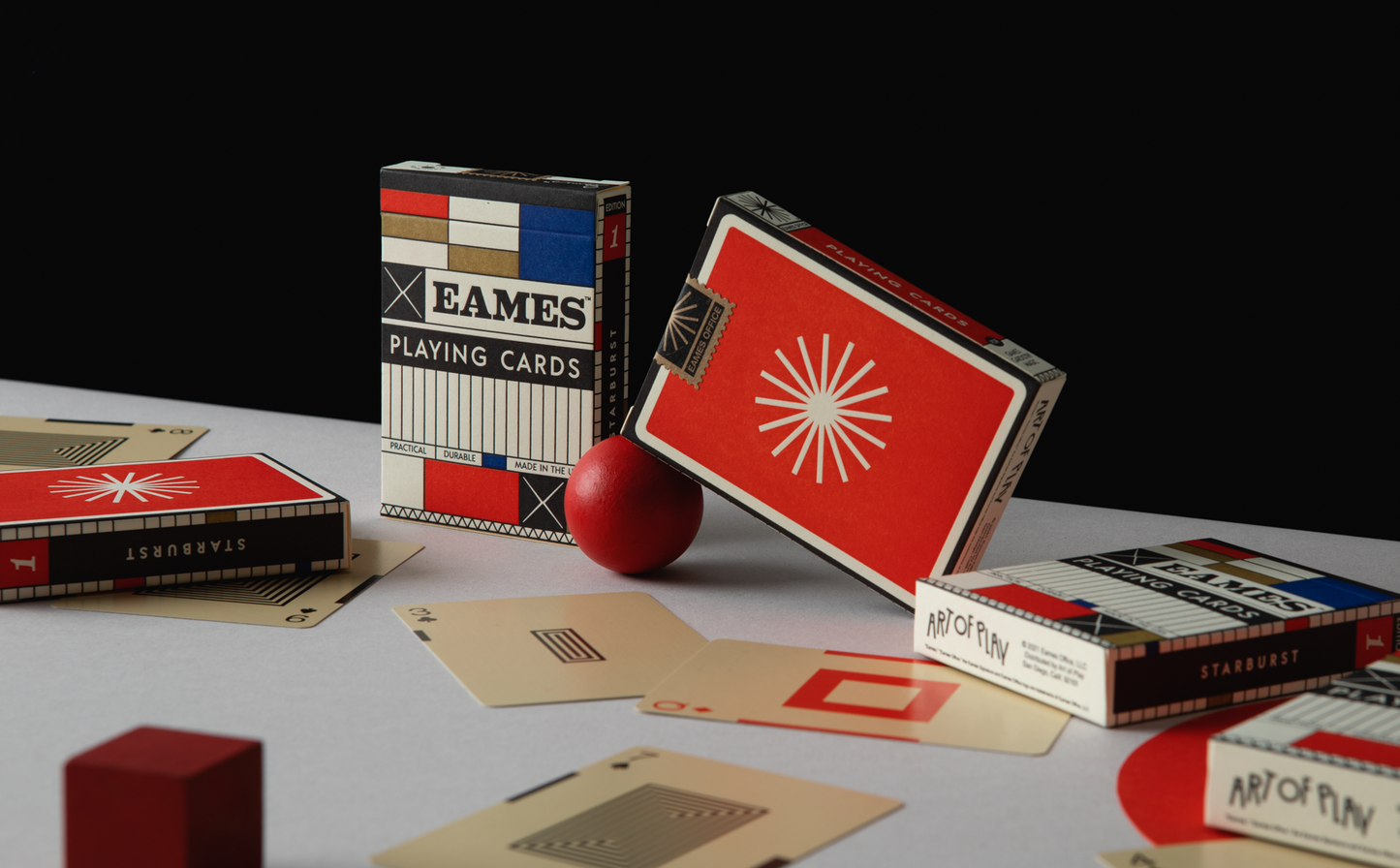 Eames "Starburst" Playing Cards: Blue