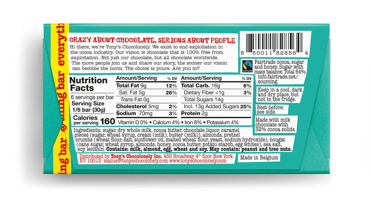 Everything Bar: Milk caramel almond nougat pretzel sea salt