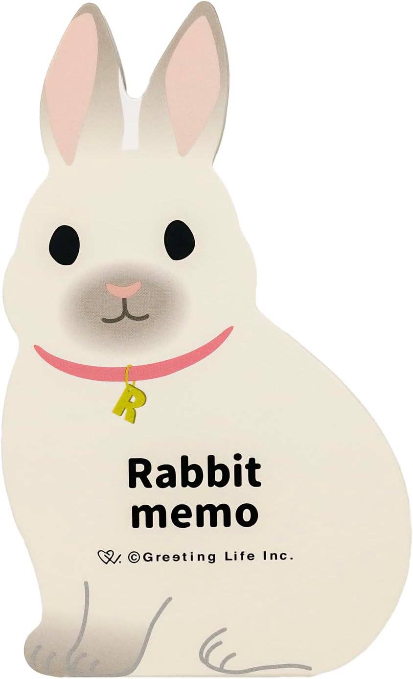 Greeting Life Animal Die Cut Memo Rabbit