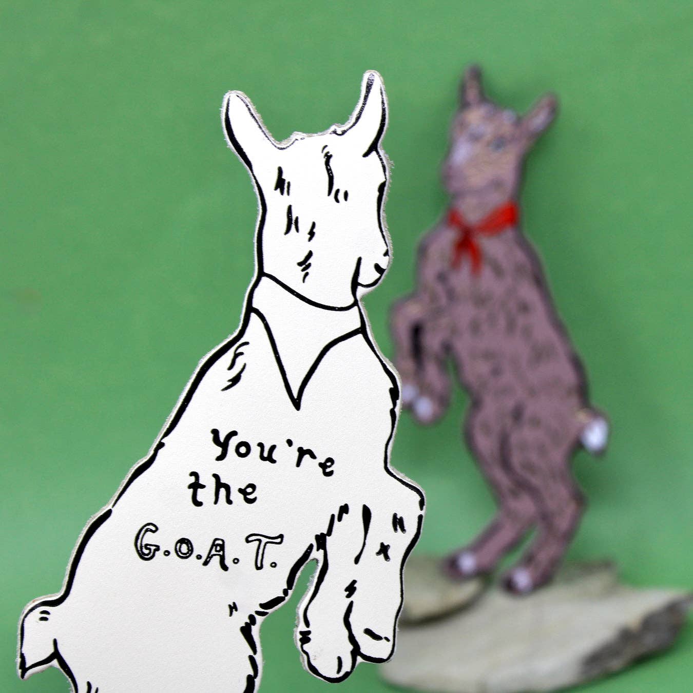 GOAT Bookmark: Dusty Pink
