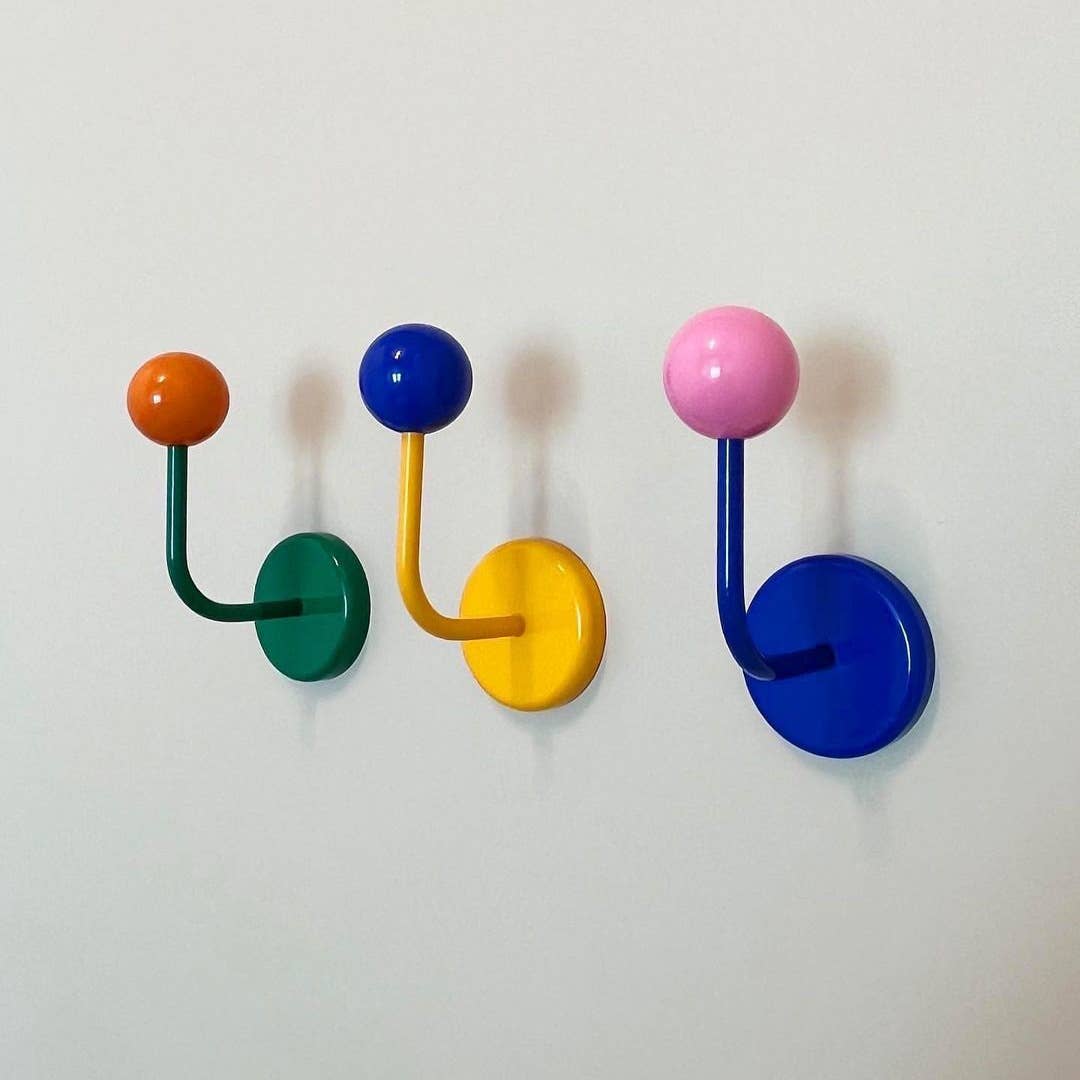 Color Block Magnetic Hook for Bags, Clothes and Hats: Dark Brown and Cream