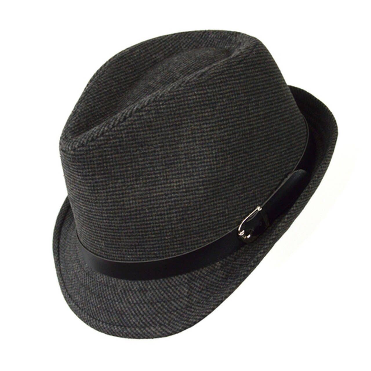 Fall/Winter Poly/Cotton Westend Trilby Fedora Hats: Grey / S/M
