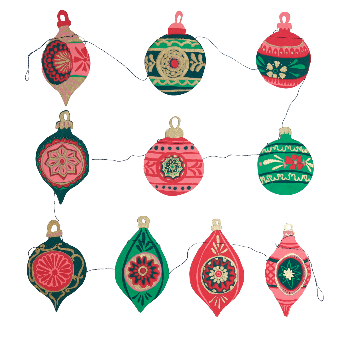 BAUBLES SEWN GARLAND