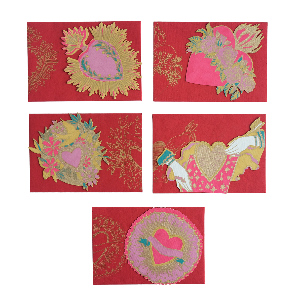 LOVE HEART NOTECARD SET