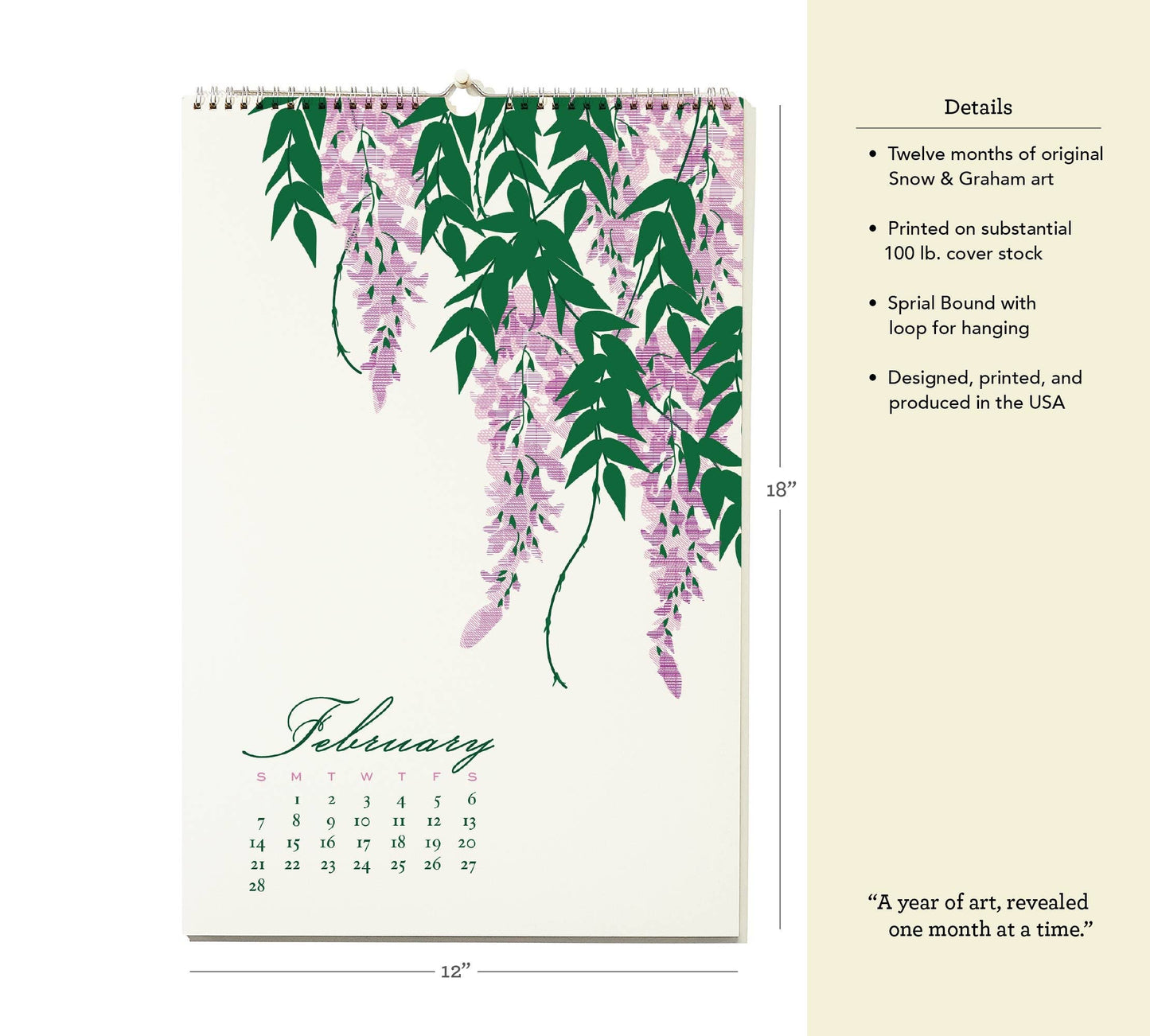 2027 Wall Art Calendar