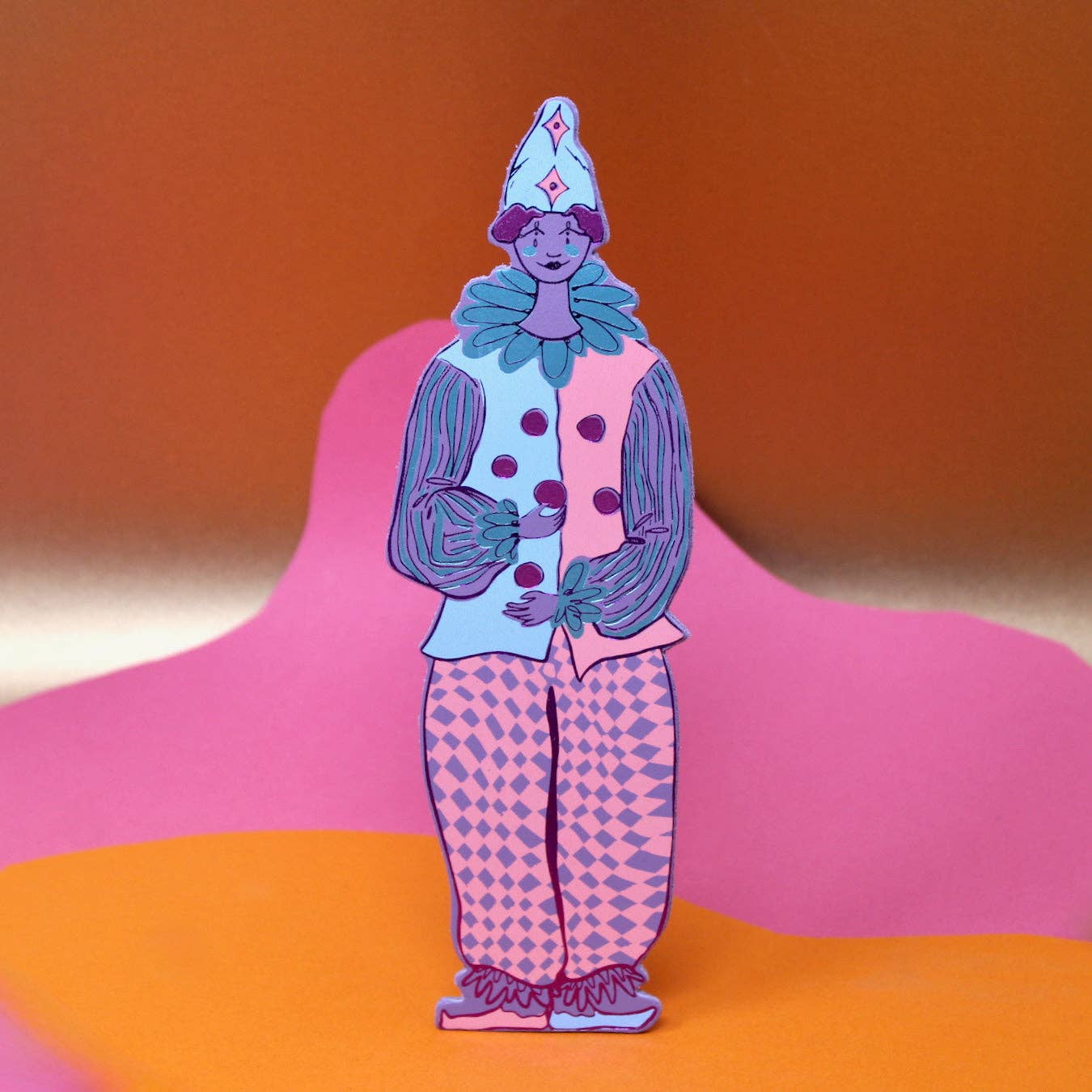 Clown Bookmark: Gold