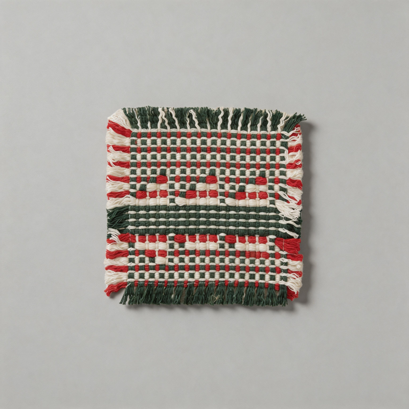 Woven Table Mat Coaster: Pink / One Size