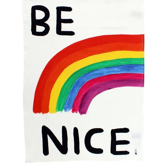 Tea Towel Be Nice x David Shrigley