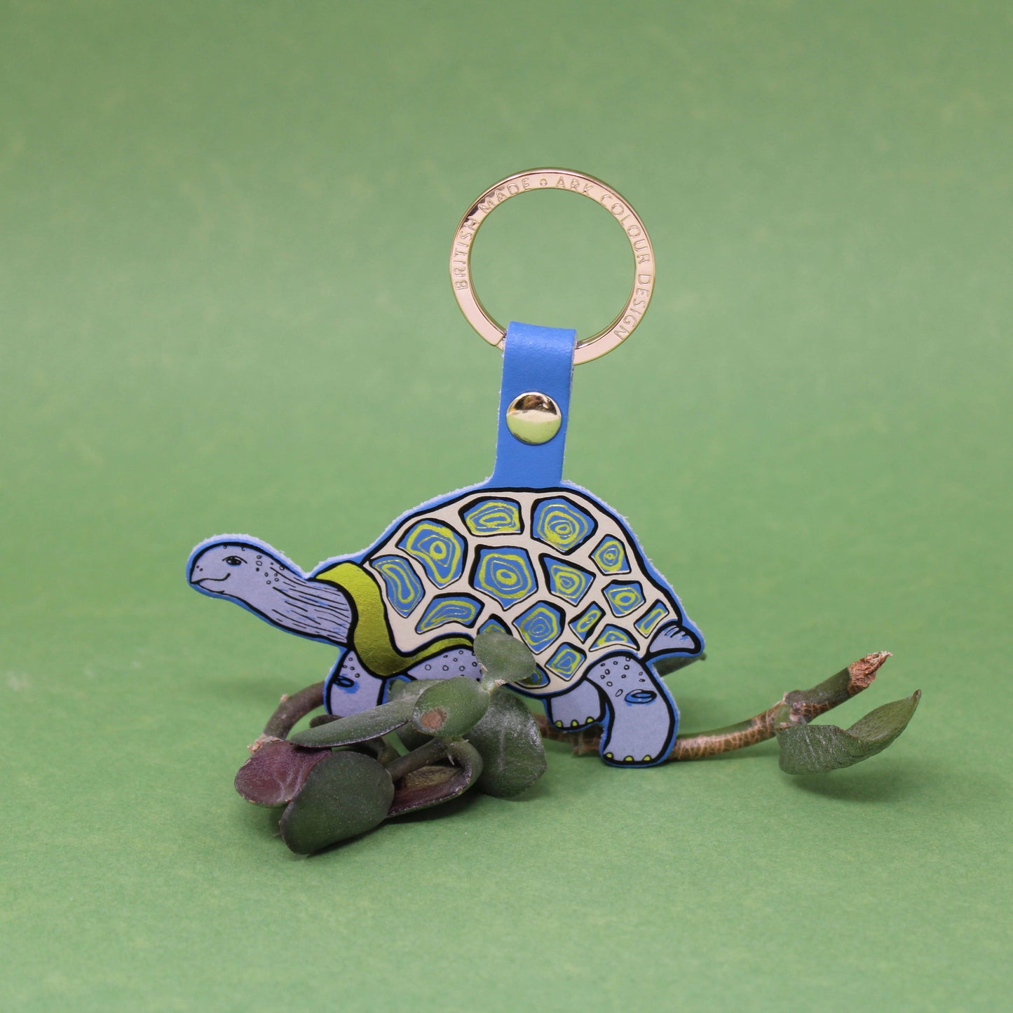'Easy Going' Tortoise Key Fob: Cream turtle