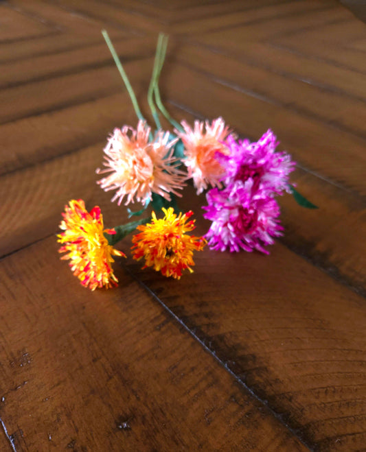 Paper Straw Flowers, Fall florals: Peach