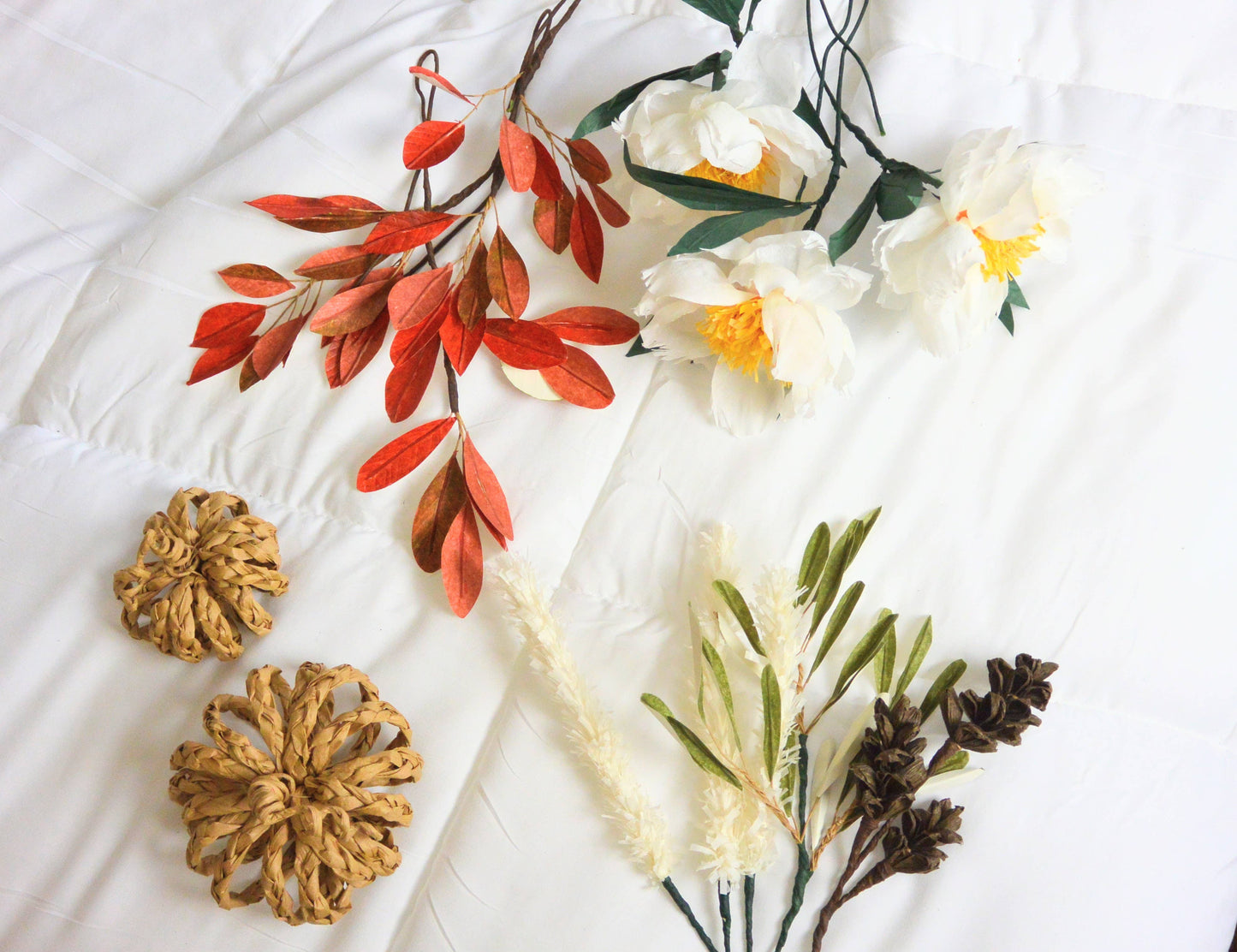 Paper Fall Leaves, Artificial Fall Florals