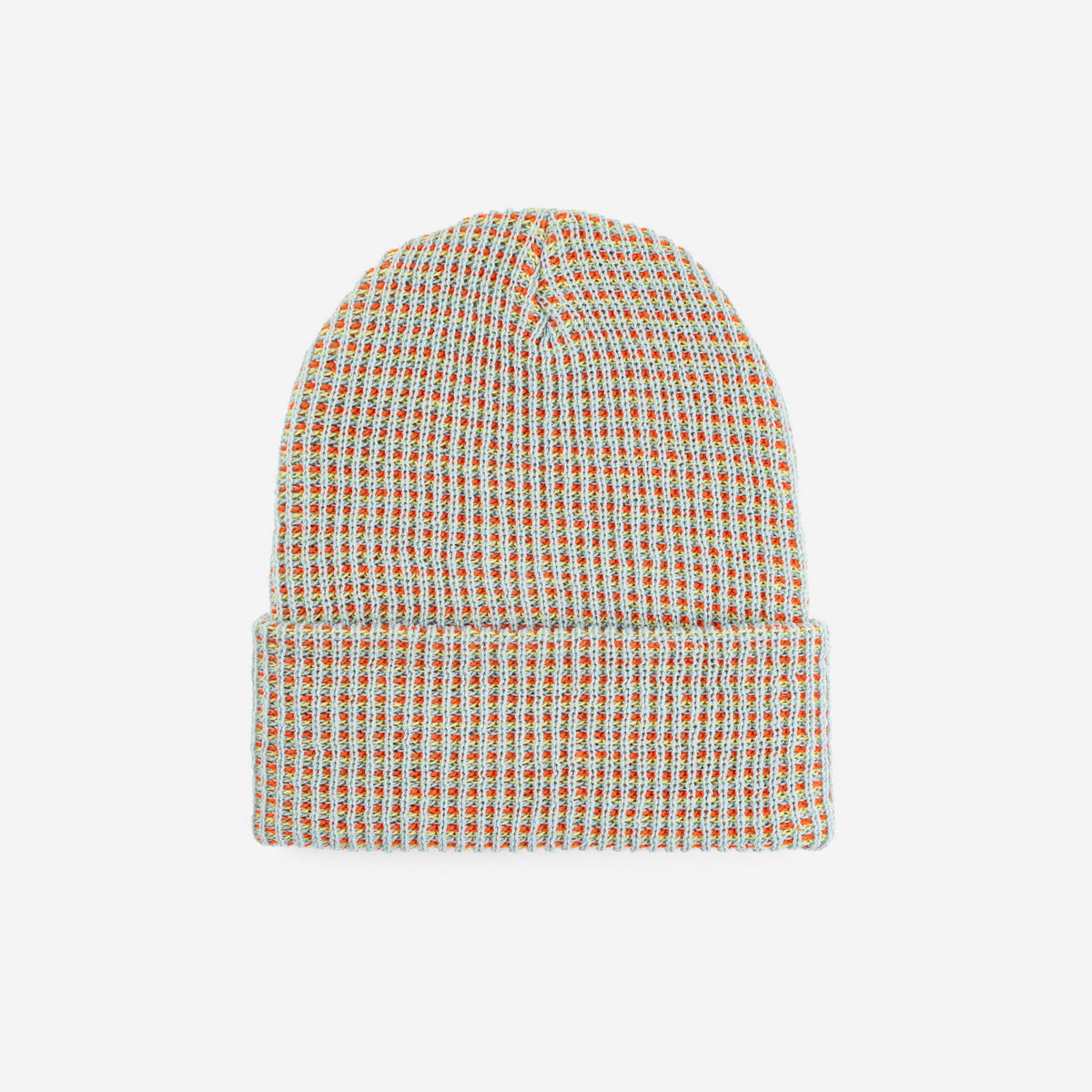 Simple Grid Knit Beanie: Indigo