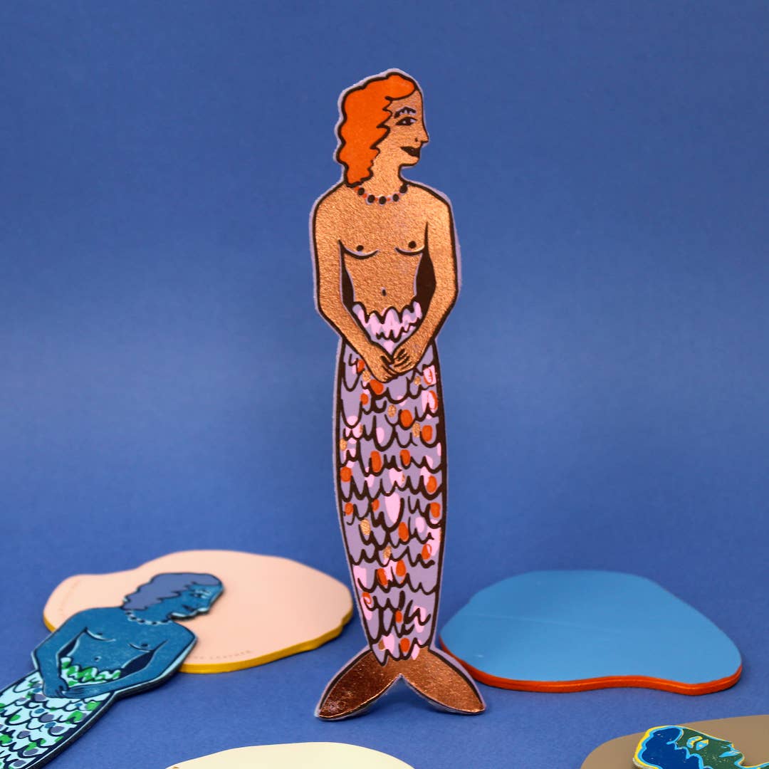 Mer-Woman Bookmark: Pale Blue