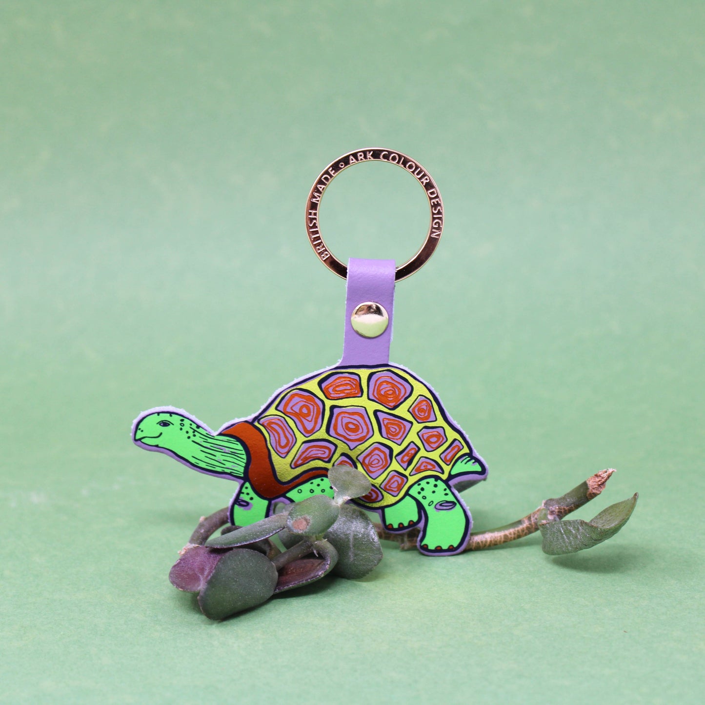 'Easy Going' Tortoise Key Fob: Cream turtle
