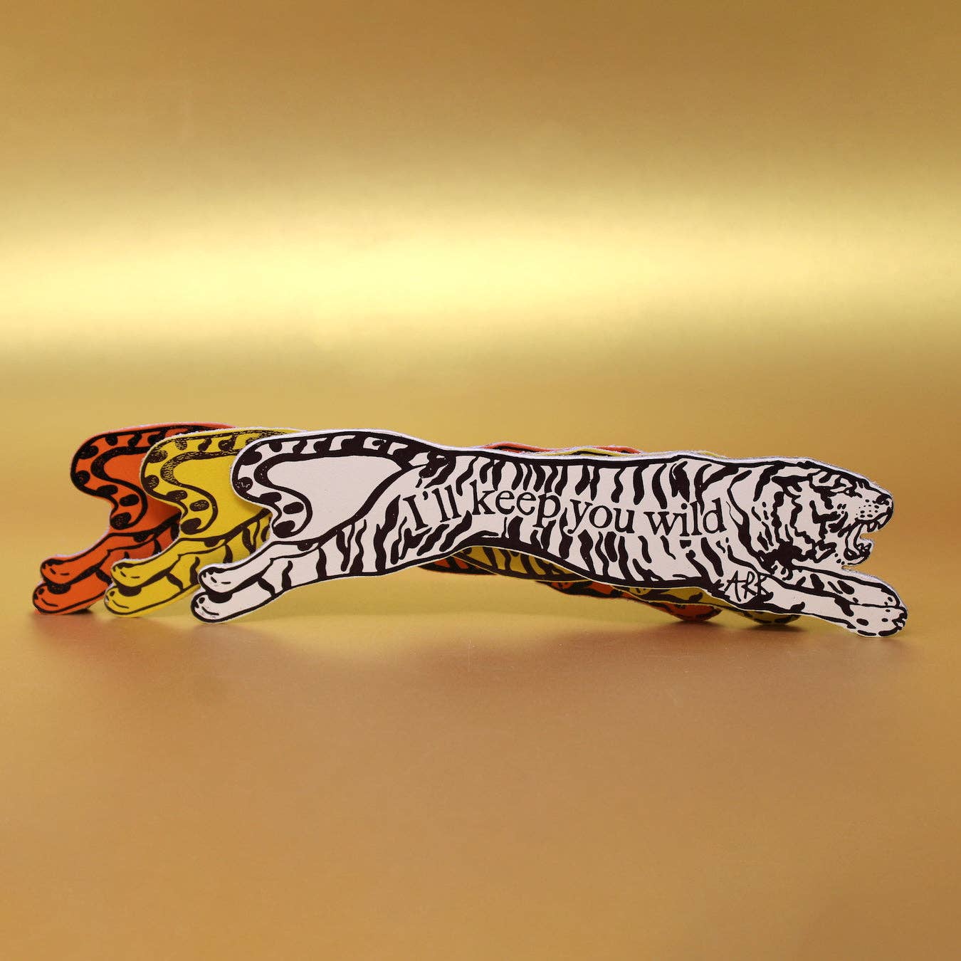 Tiger-Bookmark: Cream