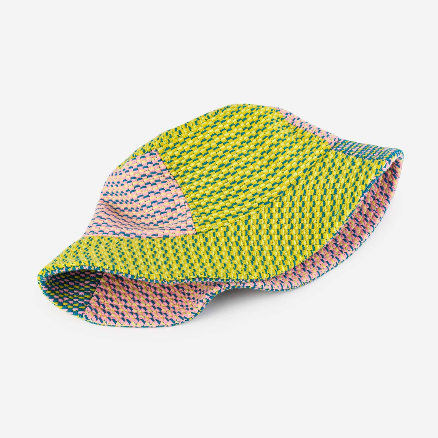 Dashes Knit Bucket Hat: Poppy Cobalt