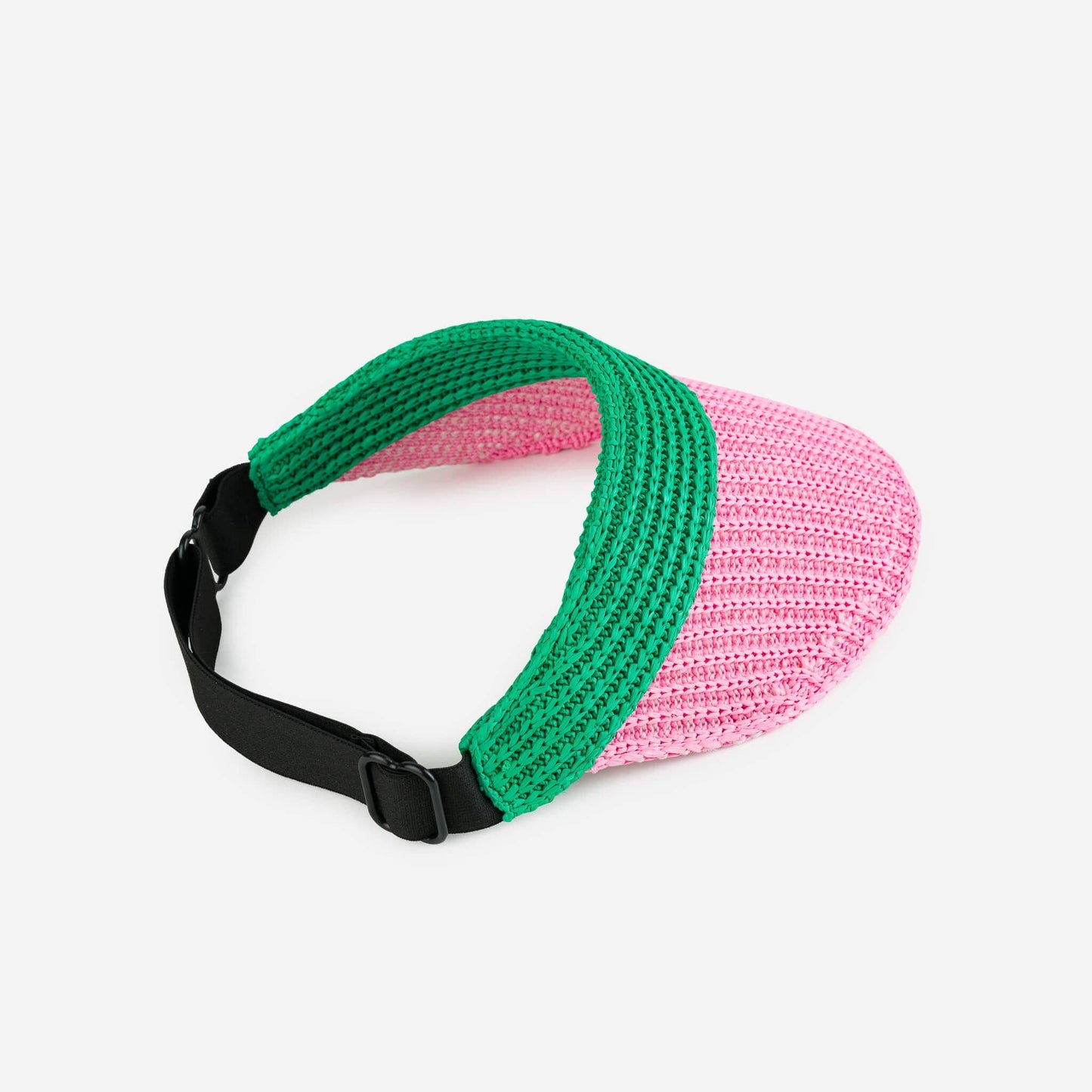 Raffia Visor: Kelly Pink