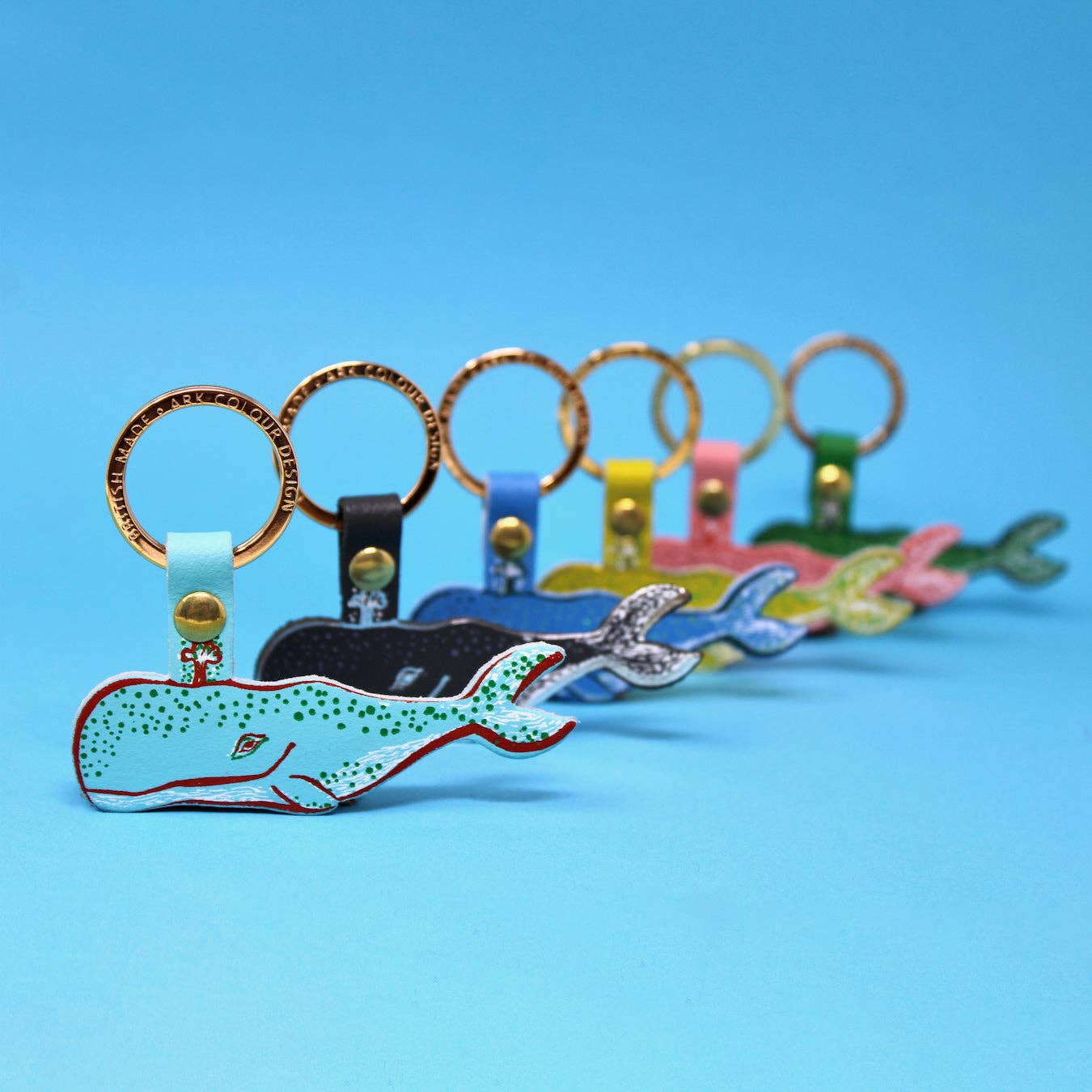 Humpback Whale Key Fob: Cornflower