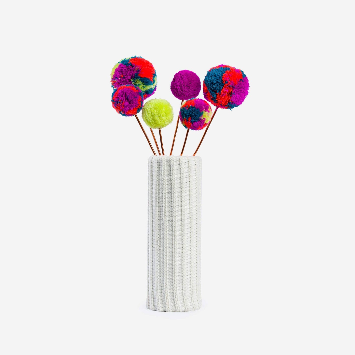 Pom Flower Bouquet: Yellow Pink