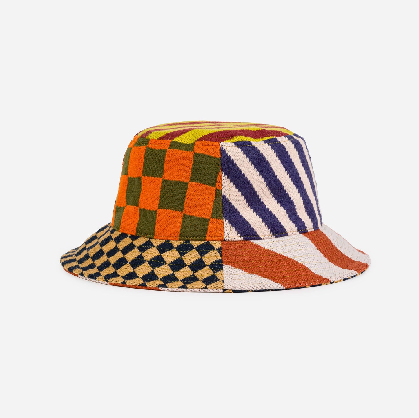 Pattern Patch Bucket Hat: Rainbow