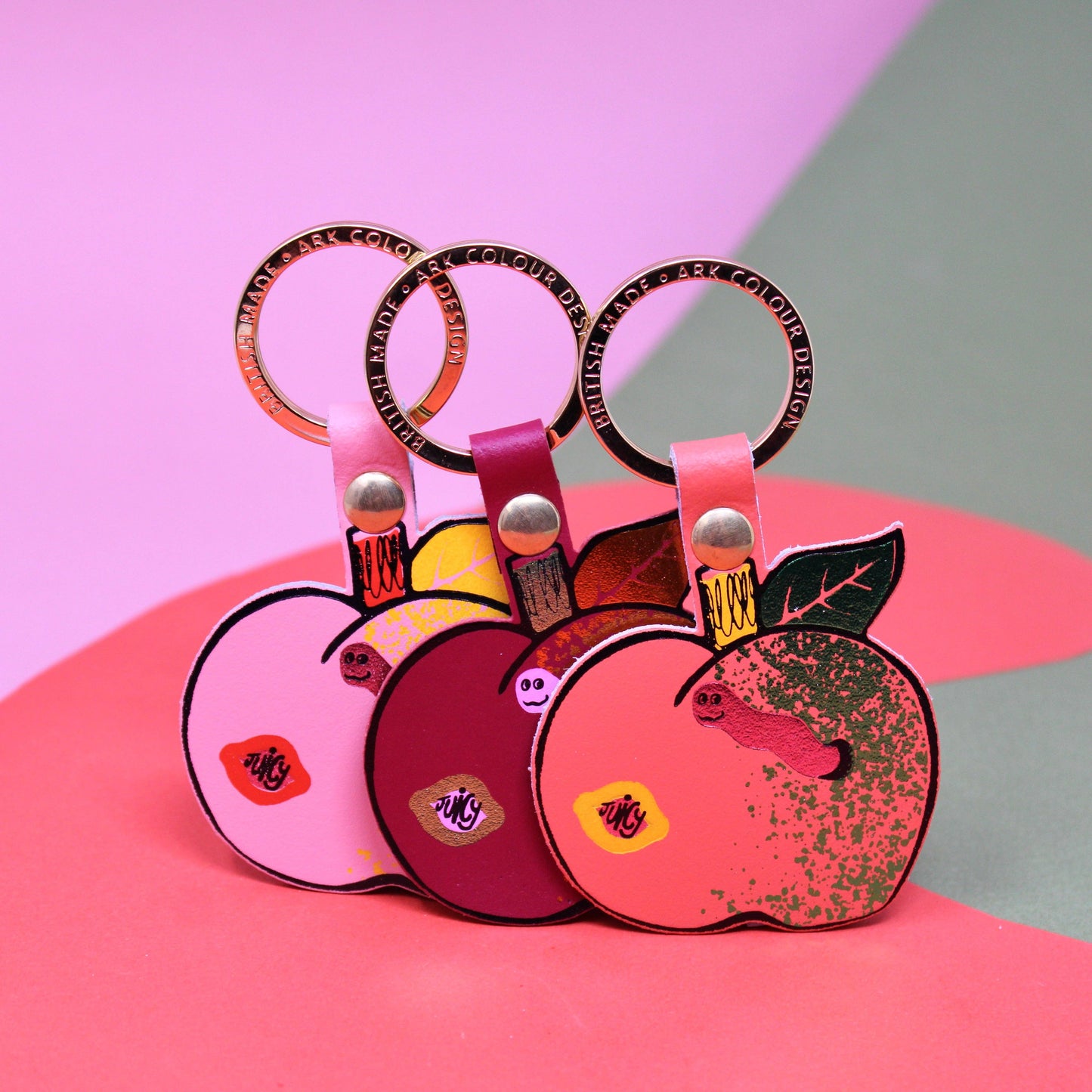 Juicy Apple Keyring: Green