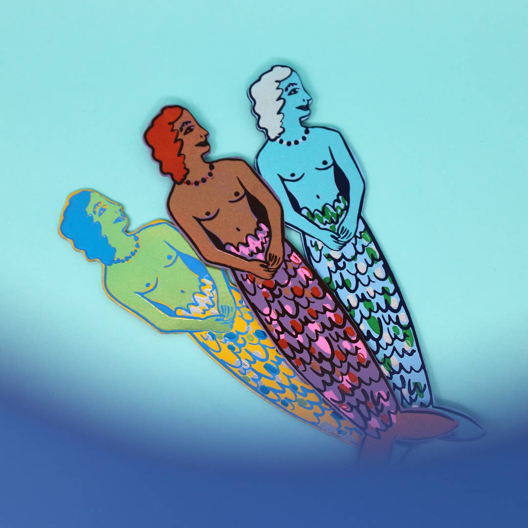 Mer-Woman Bookmark: Pale Blue