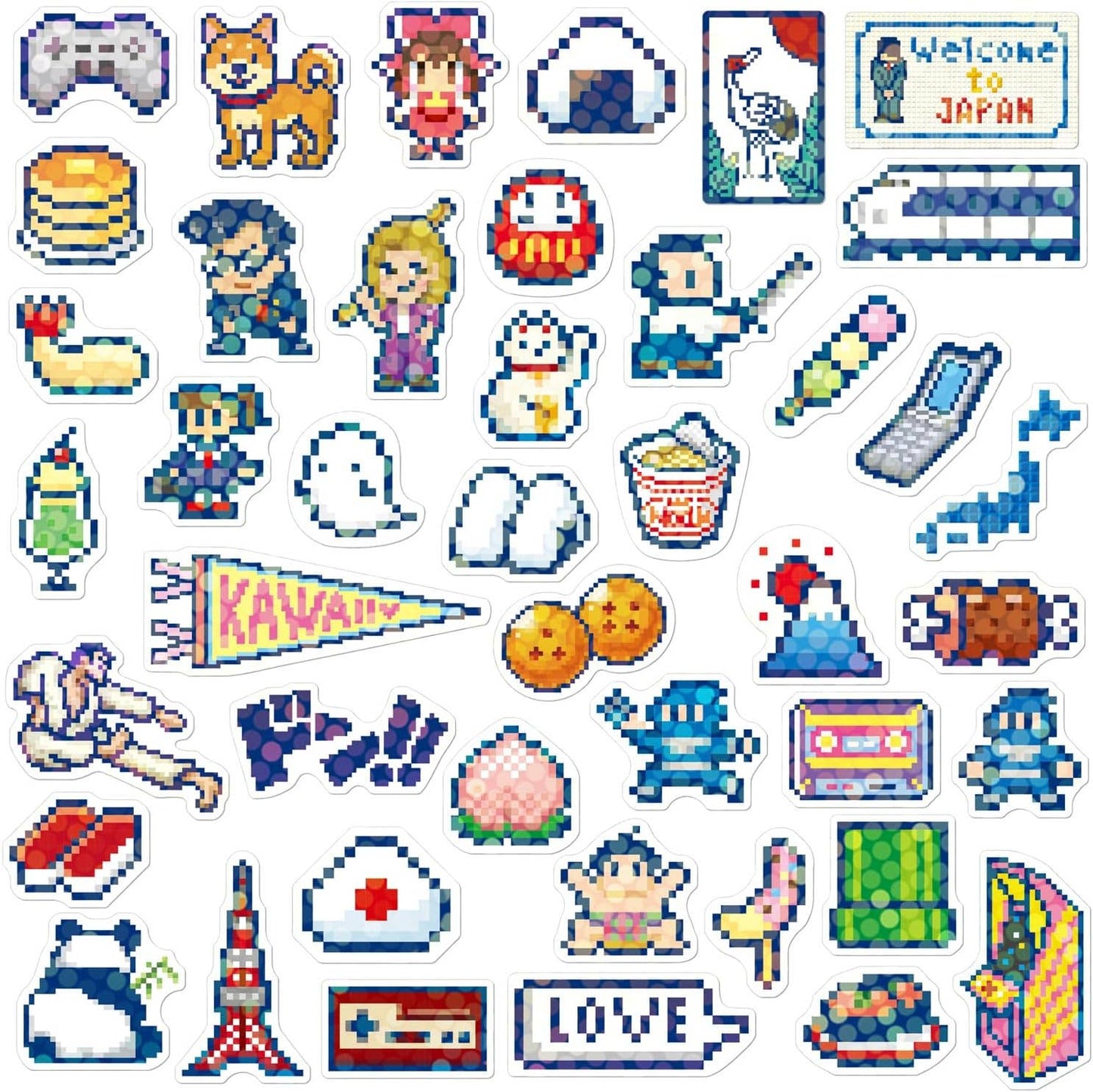 Hako Sticker Japanese Culture GLCK-68: 6 pcs