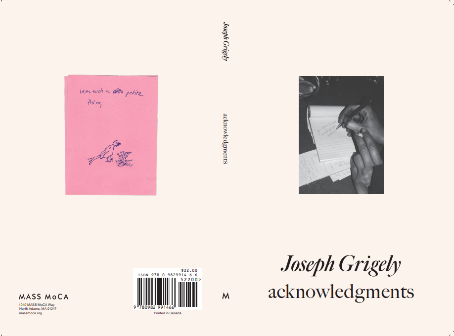 Joseph Grigely: acknowledgments