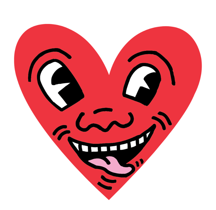 Keith Haring Heart Sticker