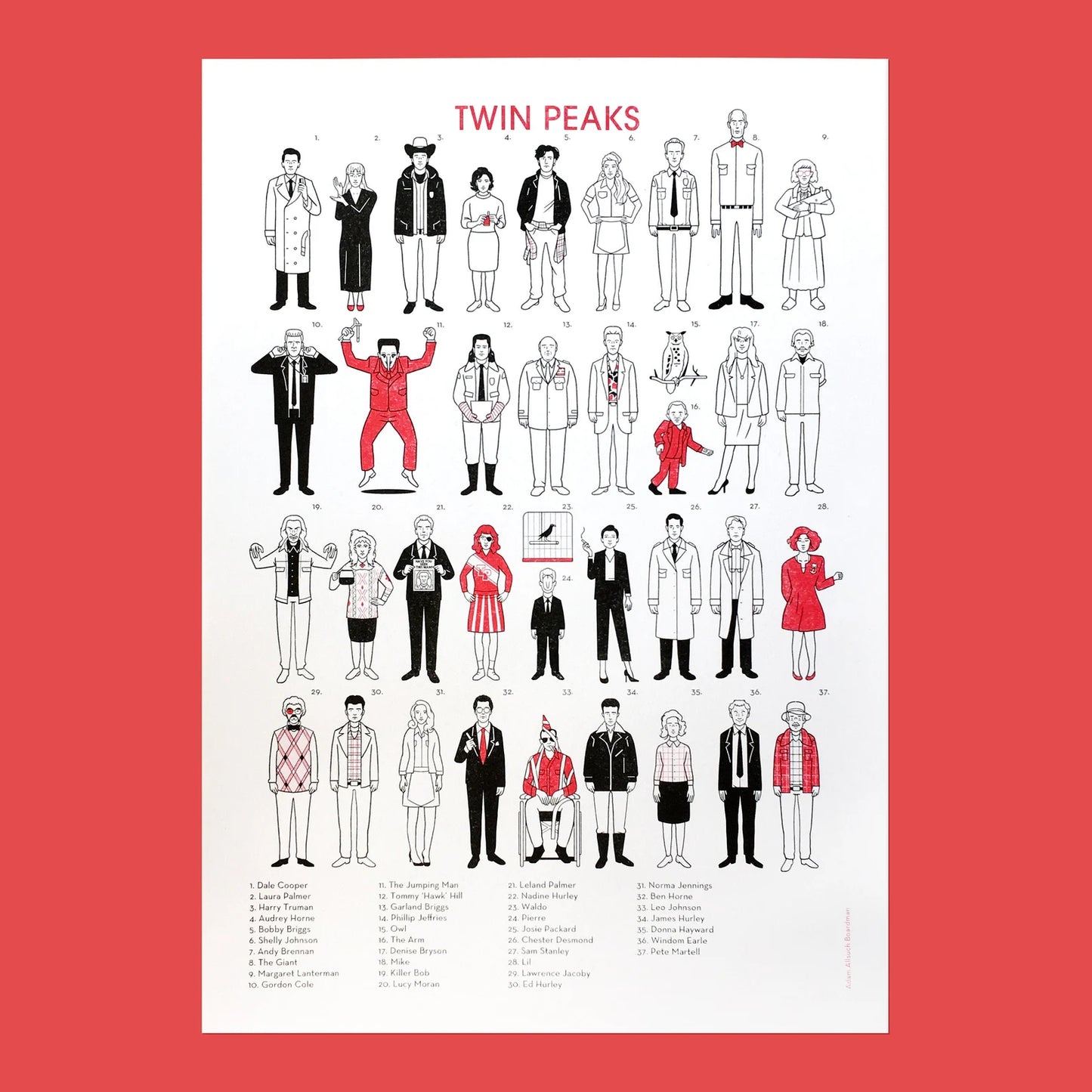Adam Allsuch Boardman A3 Risograph Print