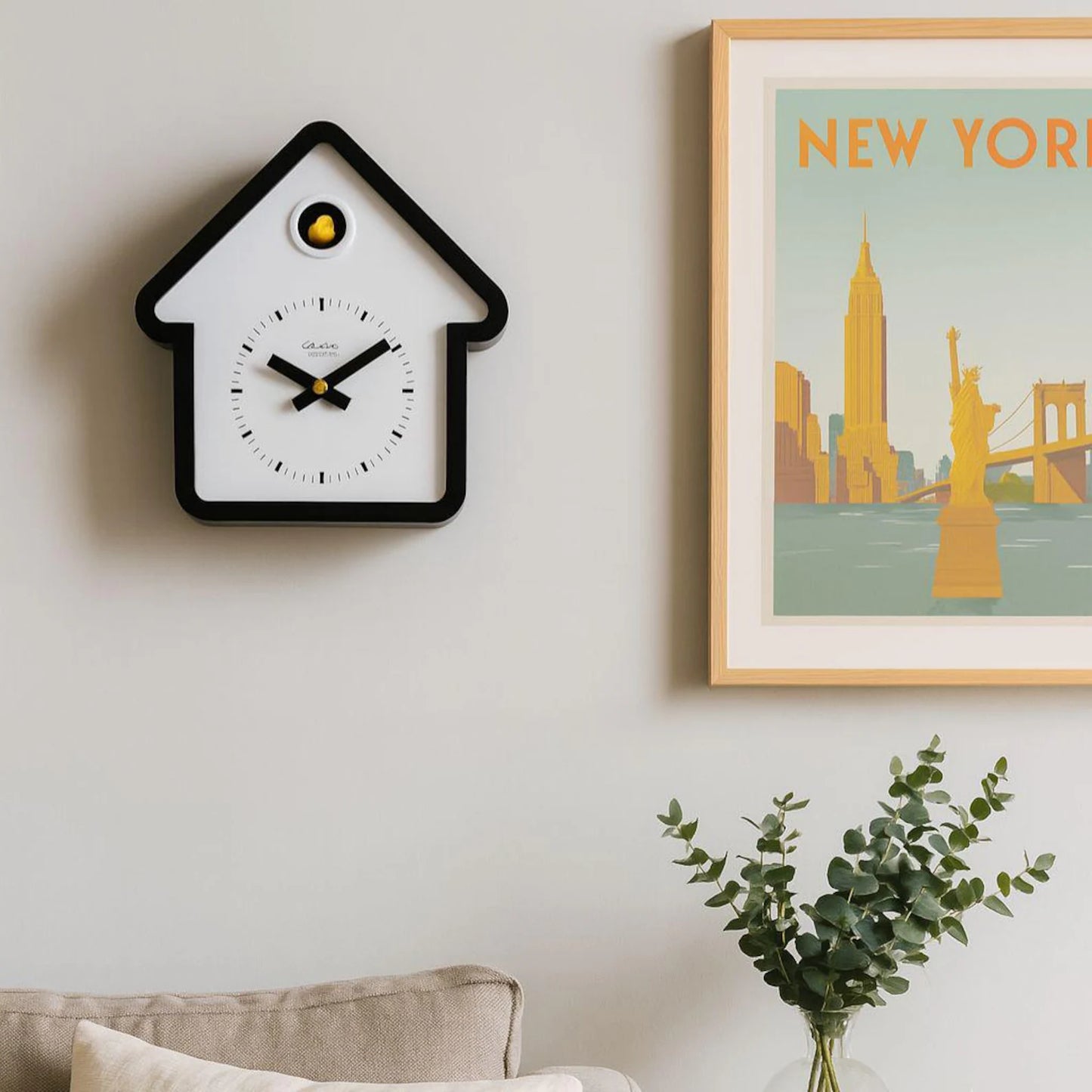 Cuckoo Clock House White