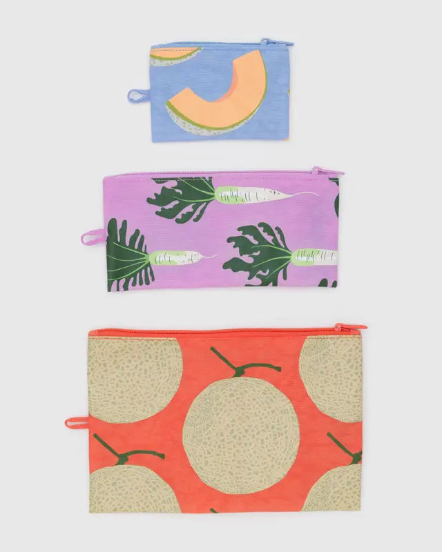 Baggu Flat Pouch Set of 3