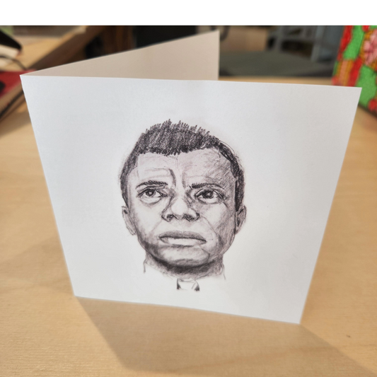 Notecard Portrait of James Baldwin, 2024 Steve Locke